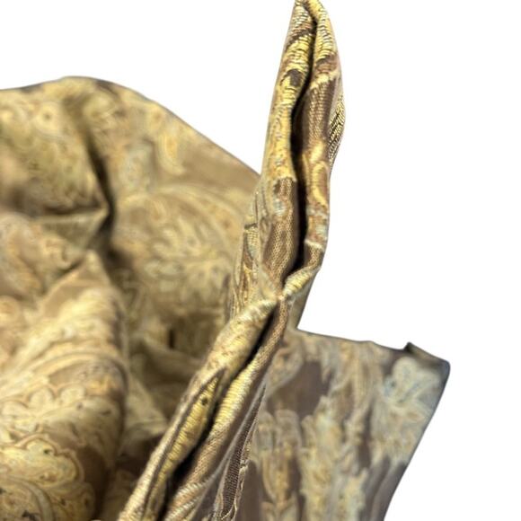 Croscill Jacobean Gold Drapes Curtains Lined 4 Panels Rod Pocket Tie Backs 40x86 - Picture 7 of 9